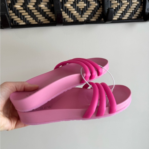 J.Crew Strappy Slide Sandals - Hot Pink - Size 8 - NWT - Picture 5 of 12